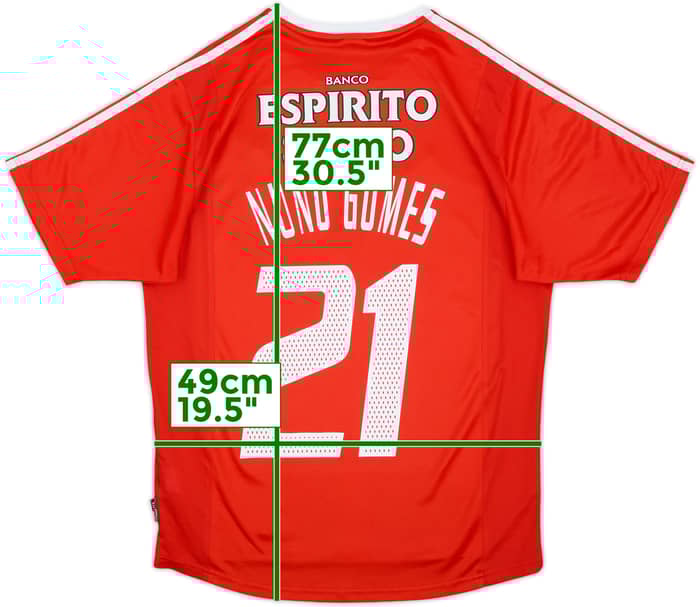 2003-04 Benfica Home Shirt Nuno Gomes #21 - 8/10 - (M)