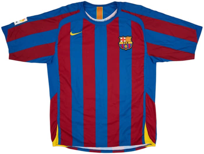 2005-06 Barcelona Home Shirt Ronaldinho #10 - 7/10 - (L)