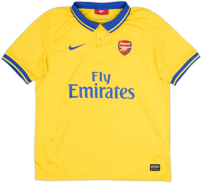 2013-14 Arsenal Away Shirt Arteta #8 - 8/10 - (XL.Boys)