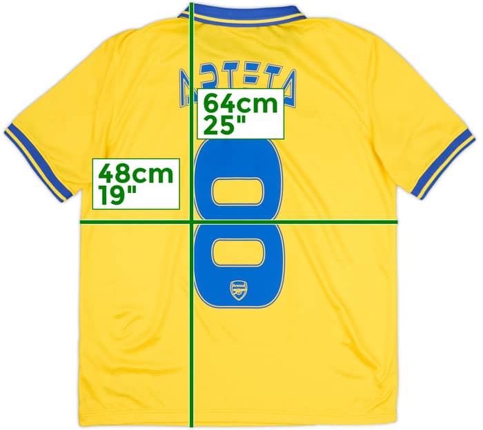 2013-14 Arsenal Away Shirt Arteta #8 - 8/10 - (XL.Boys)