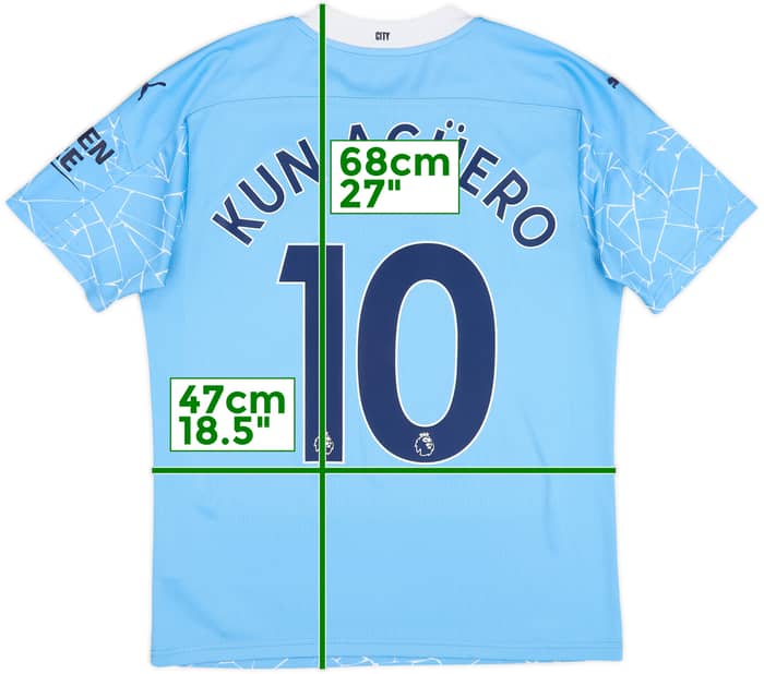 2020-21 Camiseta de local del Manchester City Kun Aguero #10 - 8/10 - (M)