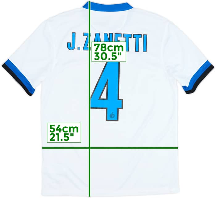 2013-14 Inter Milan Away Shirt J.Zanetti #4 - 8/10 - (L)