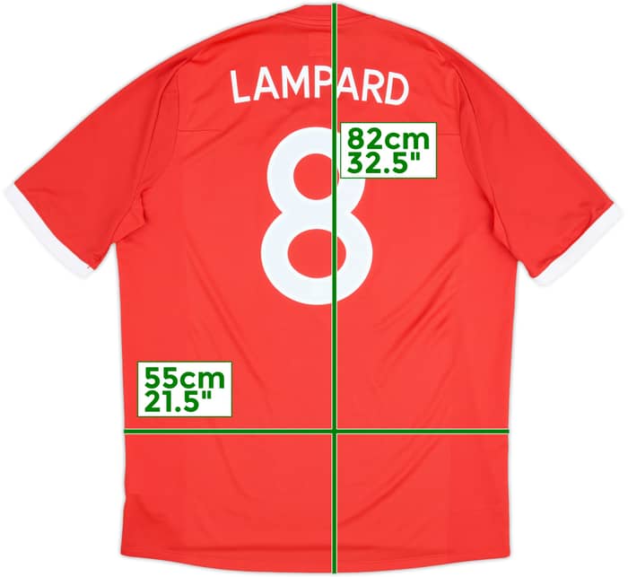 2010-11 England Away Shirt Lampard #8 - 10/10 - (XL)