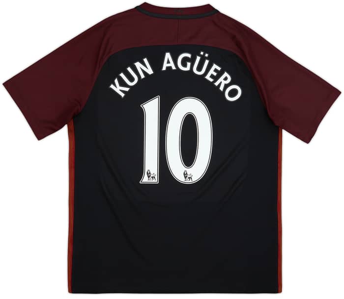 Camiseta de visitante del Manchester City 2016-17 Kun Aguero #10 - 9/10 - (L)