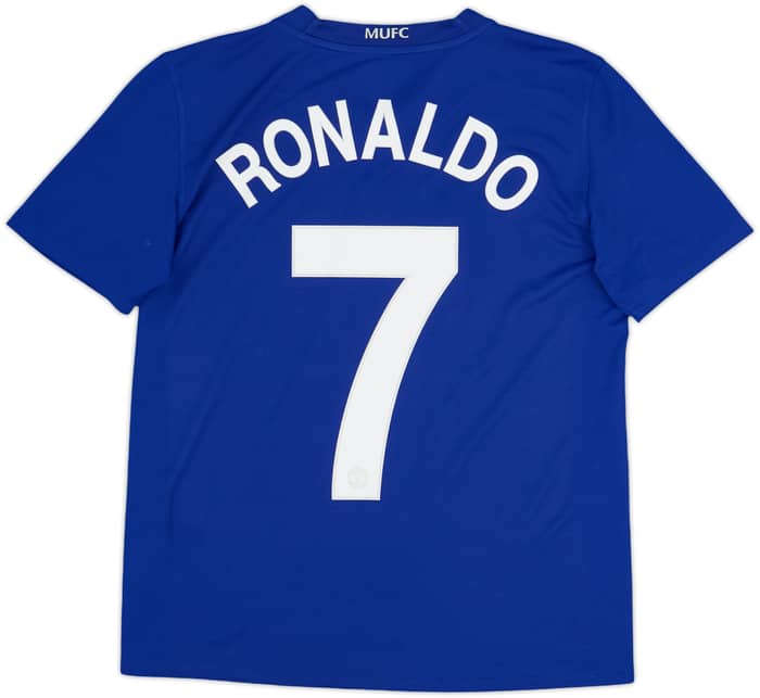 Camiseta de la tercera equipación del Manchester United 2008-09 Ronaldo #7 - 5/10 - (XL.Niños)