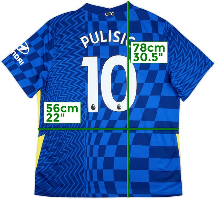 Camiseta de local del Chelsea 2021-22 Pulisic #10 - 10/10 - (XL)