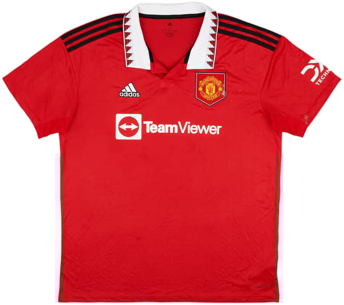 2022-23 Manchester United Home Shirt - 4/10 - (XL)
