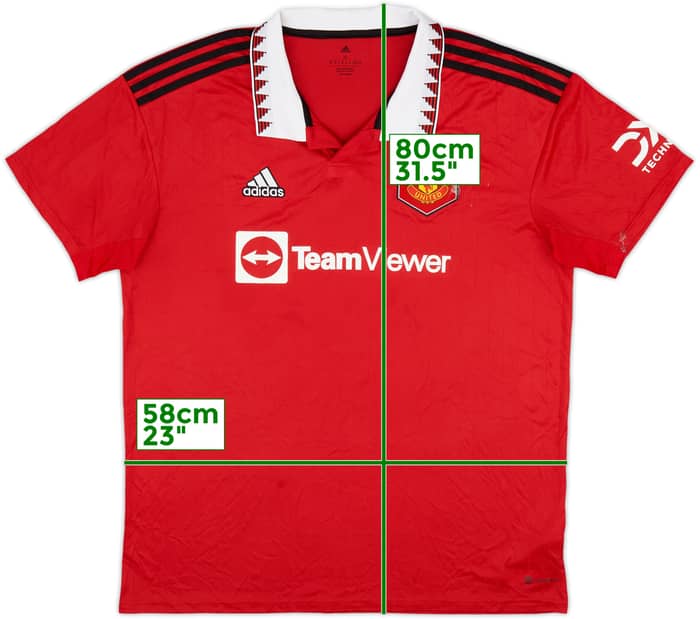 2022-23 Manchester United Home Shirt - 4/10 - (XL)