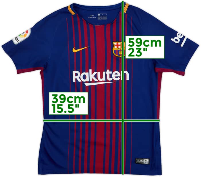 2017-18 Barcelona Home Shirt - 6/10 - (M.Boys)