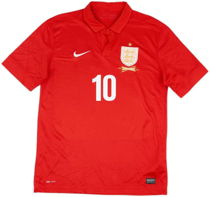2013 England Away 150th Anniversary Shirt Rooney #10 - 6/10 - (L)