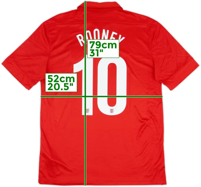 2013 England Away 150th Anniversary Shirt Rooney #10 - 6/10 - (L)