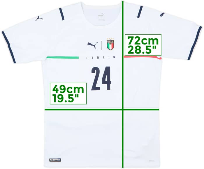 2021 Italy Player Issue Away Shirt #24 - 7/10 - (L)