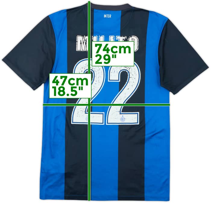 2012-13 Inter Milan Basic Home Shirt Milito #22 - 4/10 - (S)