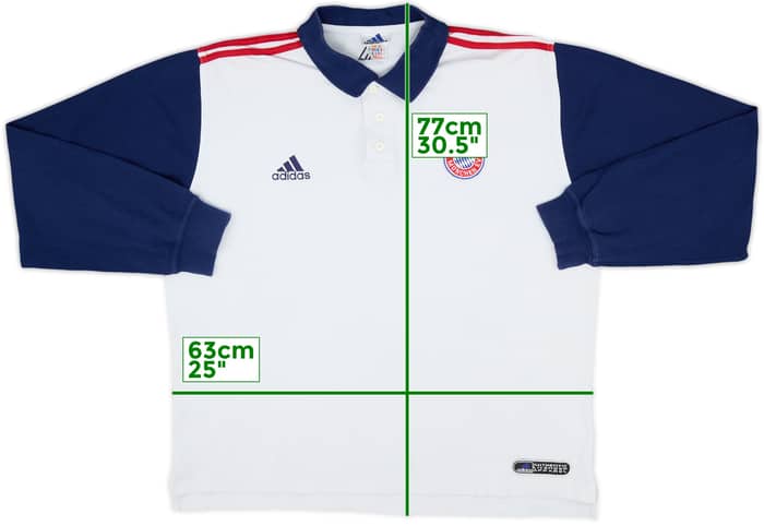 1999-00 Bayern Munich adidas Polo L/S Shirt - 6/10 - (XXL)