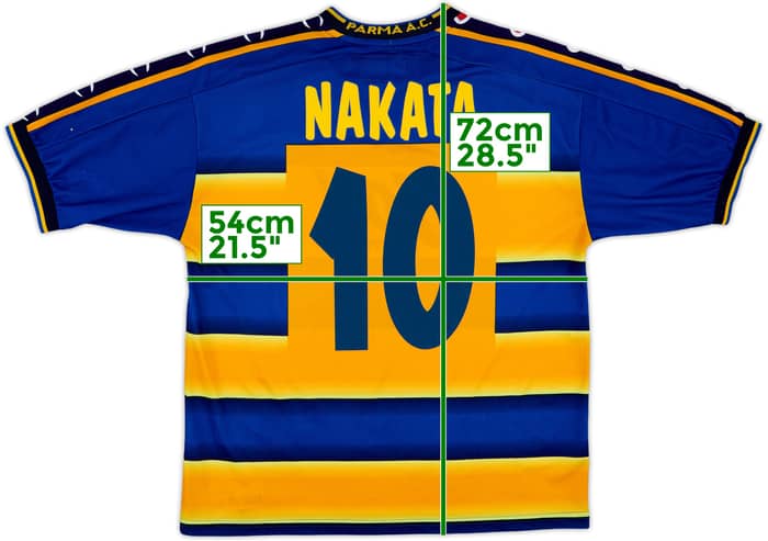 2001-02 Parma Home Shirt Nakata #10 - 8/10 - (S)