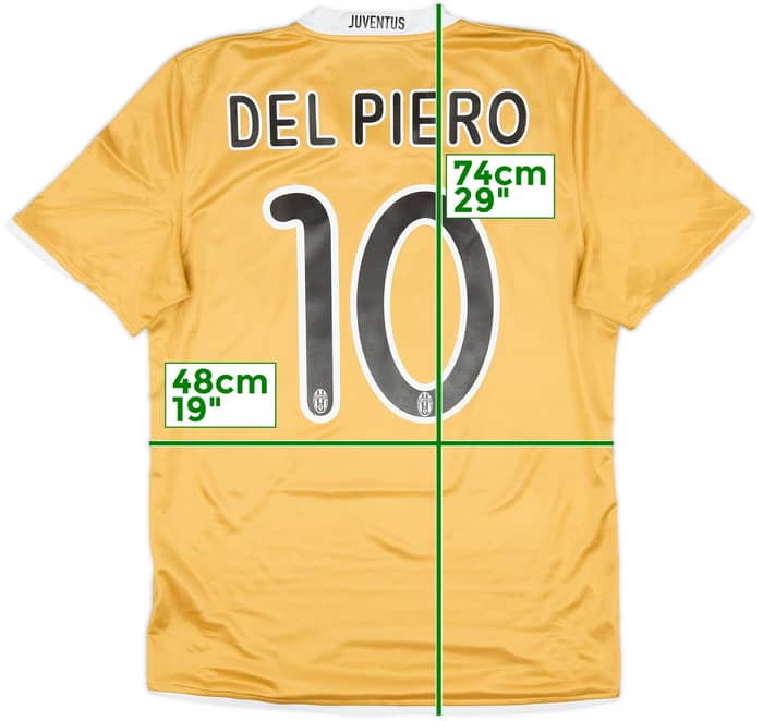 2008-09 Juventus Away Shirt Del Piero #10 - 7/10 - (M)