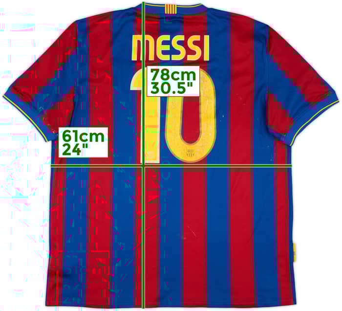 2009-10 Barcelona Home Shirt Messi #10 - 5/10 - (XL)