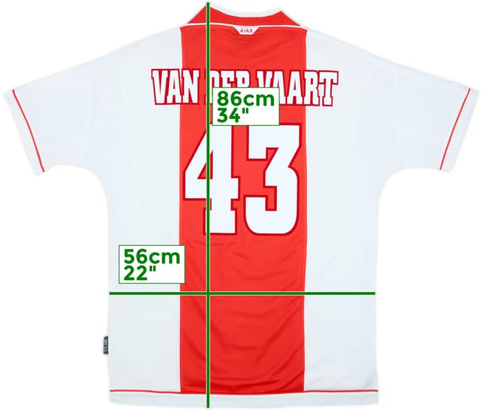 1999-00 Ajax Home Shirt Van Der Vaart #43 - 6/10 - (XL)