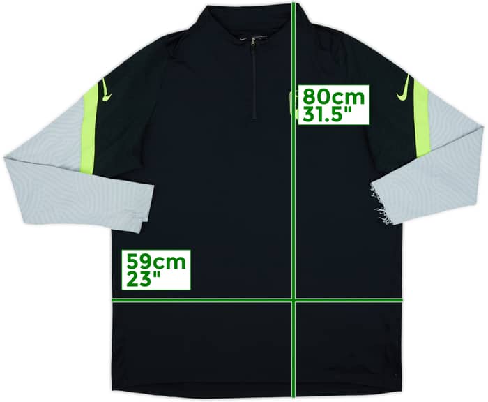 2020-21 Atletico Madrid Nike 1/4 Zip Drill Top - 8/10 - (XL)