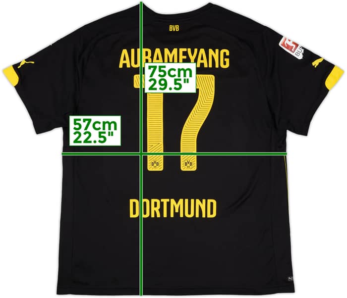 2014-16 Borussia Dortmund Away Shirt Aubameyang #14 - 6/10 - (XL)