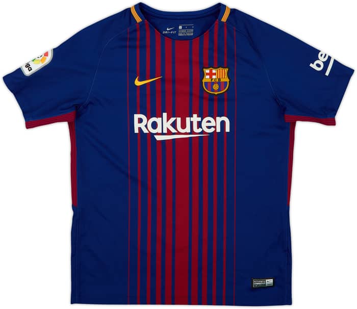 2017-18 Barcelona Home Shirt - 8/10 - (L.Boys)
