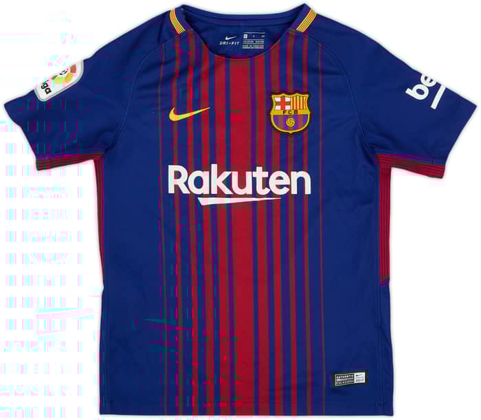 2017-18 Barcelona Home Shirt - 8/10 - (S.Boys)