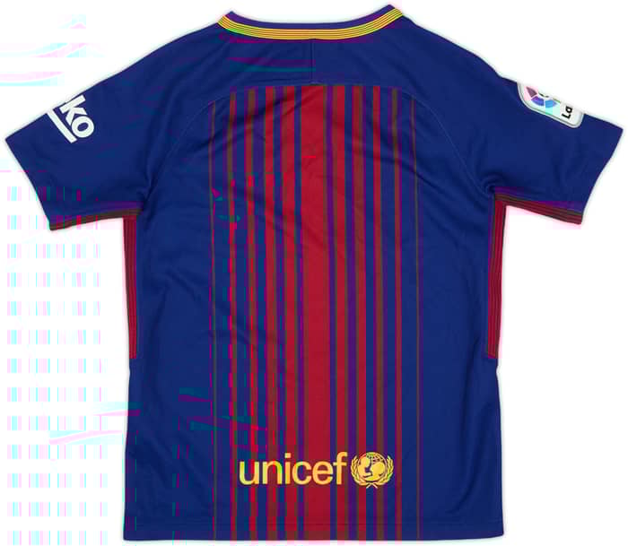 2017-18 Barcelona Home Shirt - 8/10 - (S.Boys)