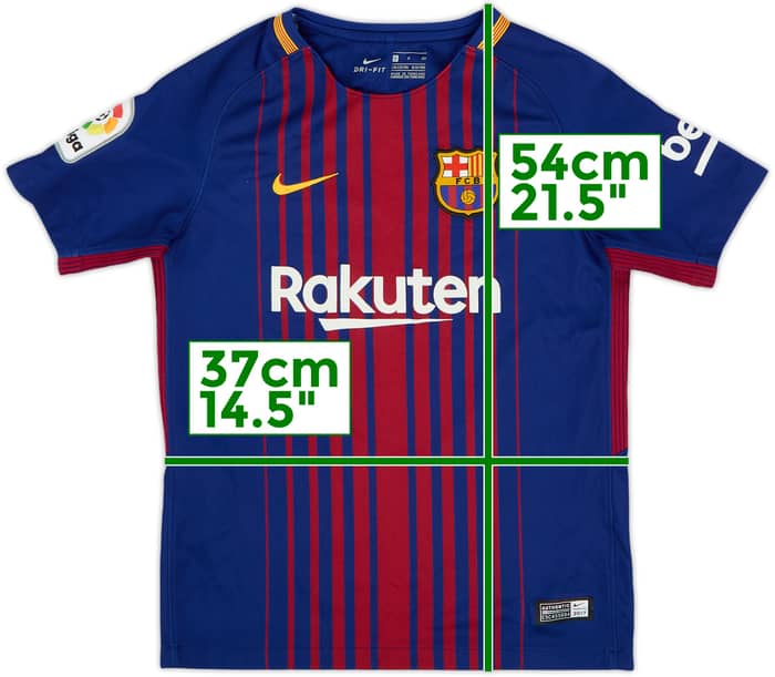 2017-18 Barcelona Home Shirt - 8/10 - (S.Boys)