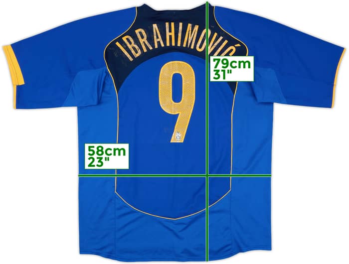 2004-05 Juventus Third Shirt Ibrahimovic #9 - 5/10 - (XL)