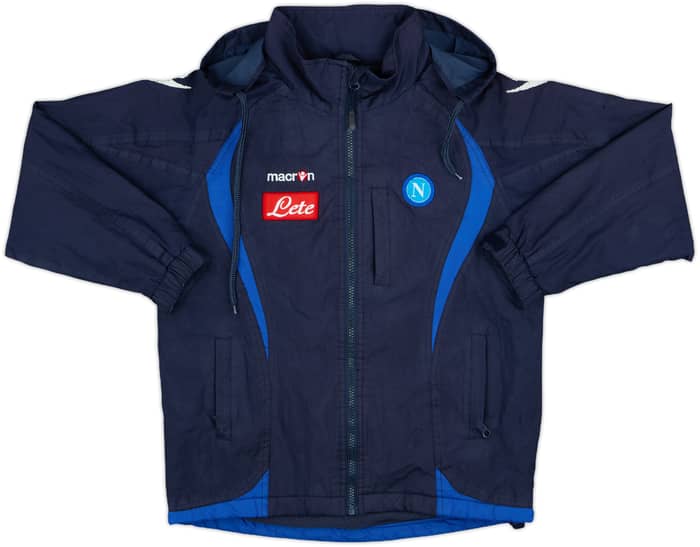 2010-11 Napoli Macron Hooded Rain Jacket - 6/10 - (XXS)