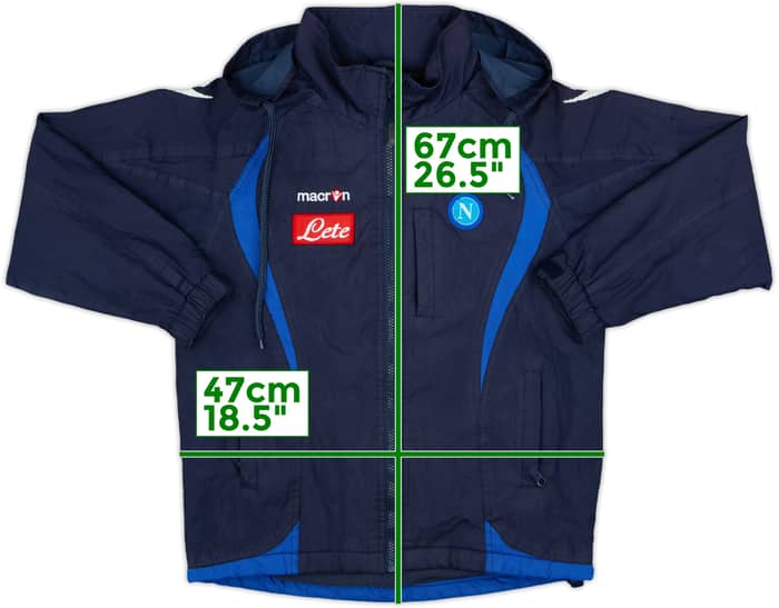 2010-11 Napoli Macron Hooded Rain Jacket - 6/10 - (XXS)