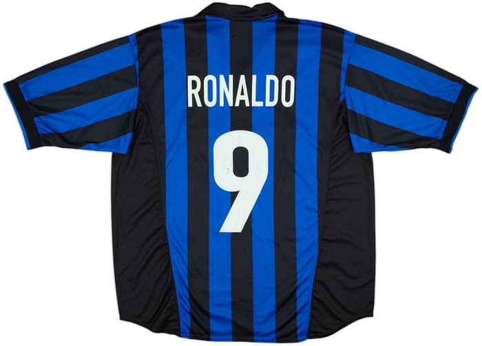 1998-99 Inter Milan Home Shirt Ronaldo #9 - 6/10 - (XL)