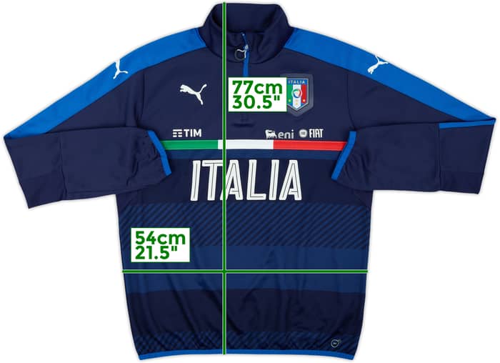 2014-15 Italy Player Issue Puma 1/4 Zip Drill Top - 10/10 - (L)
