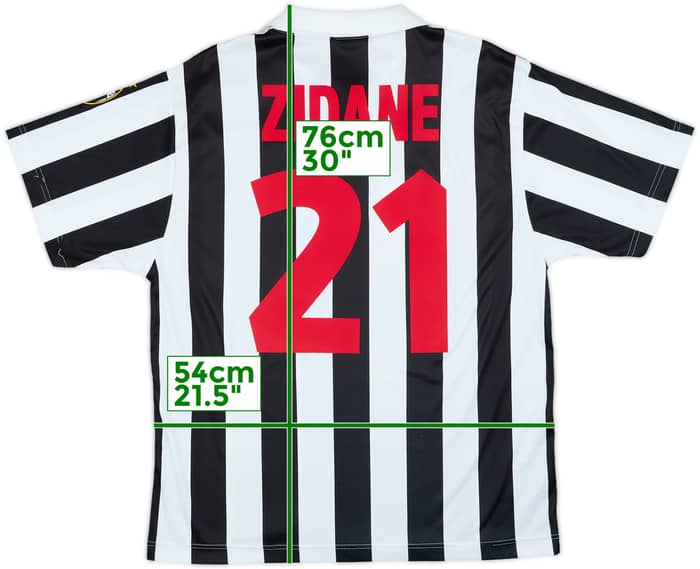 1998-99 Juventus Basic Home Shirt Zidane #21 - 6/10 - (L)