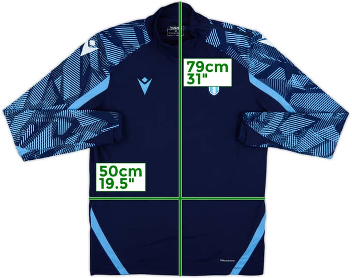 2021-22 Lazio Macron 1/4 Zip Training Top - 8/10 - (M)