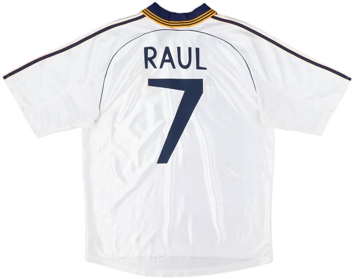 1998-00 Real Madrid Home Shirt Raul #7 - 8/10 - (L)