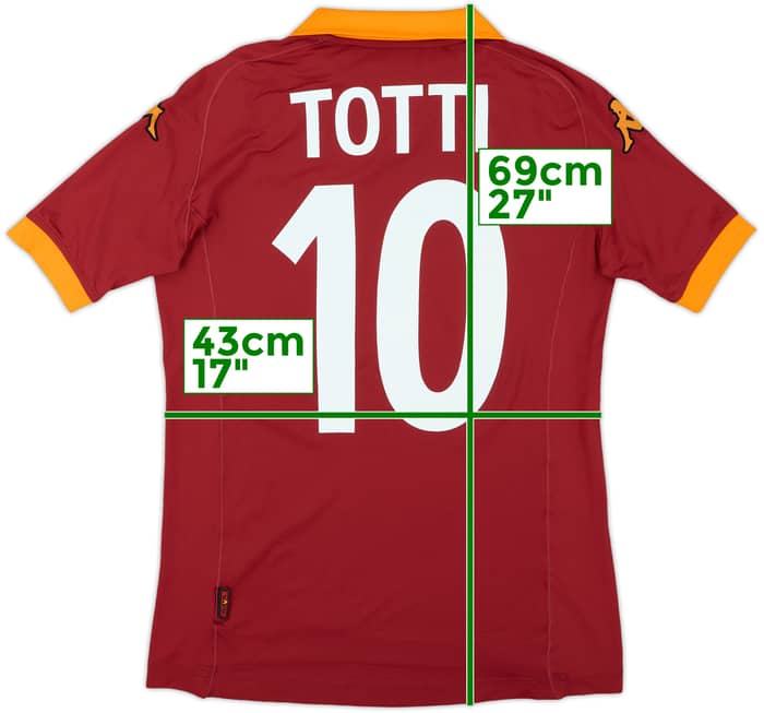2012-13 Roma Home Shirt Totti #10 - 8/10 - (S)