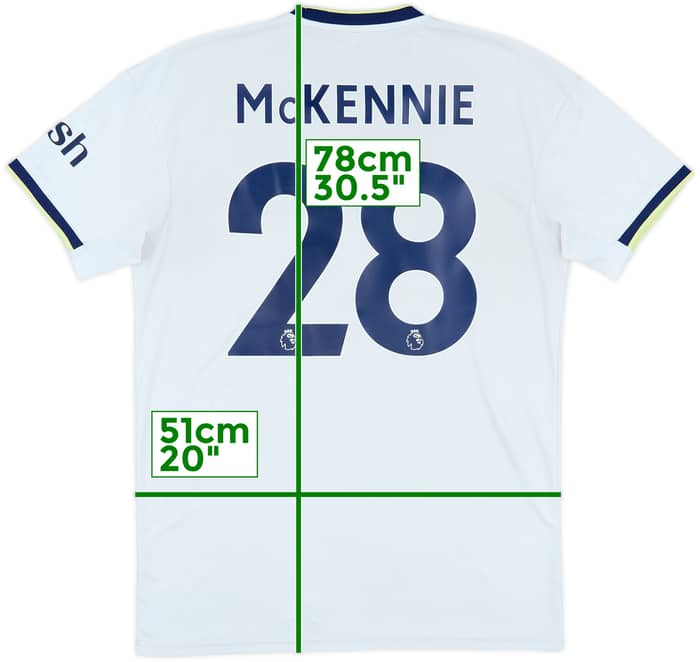 2022-23 Leeds United Home Shirt McKennie #28 - 8/10 - (M)