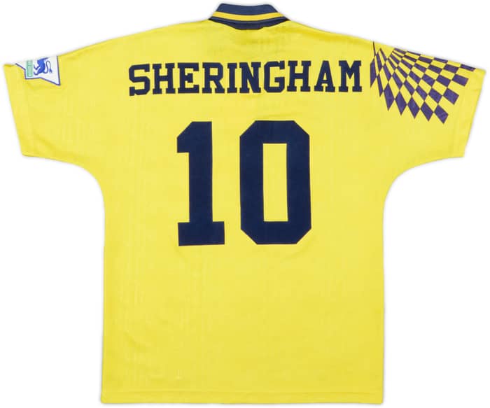 1991-95 Tottenham Away Shirt Sheringham #10 - 8/10 - (L.Boys)