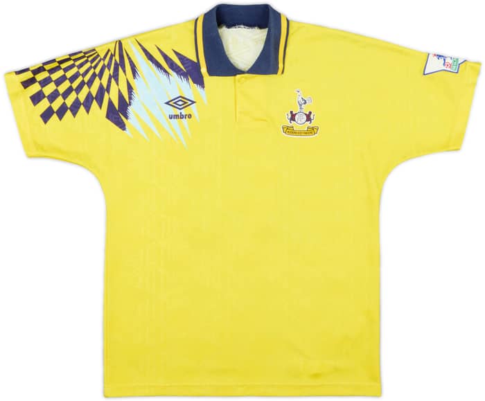 1991-95 Tottenham Away Shirt Sheringham #10 - 8/10 - (L.Boys)
