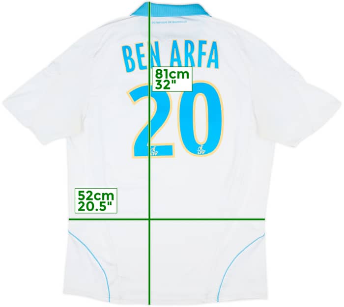 2008-09 Olympique Marseille Home Shirt Ben Arfa #20 - 7/10 - (L)