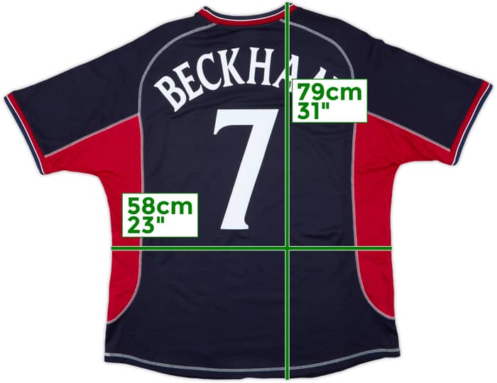 2000-01 Manchester United Third Shirt Beckham #7 - 8/10 - (XL)