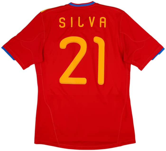 2009-10 Spain Home Shirt Silva #21 - 8/10 - (M)