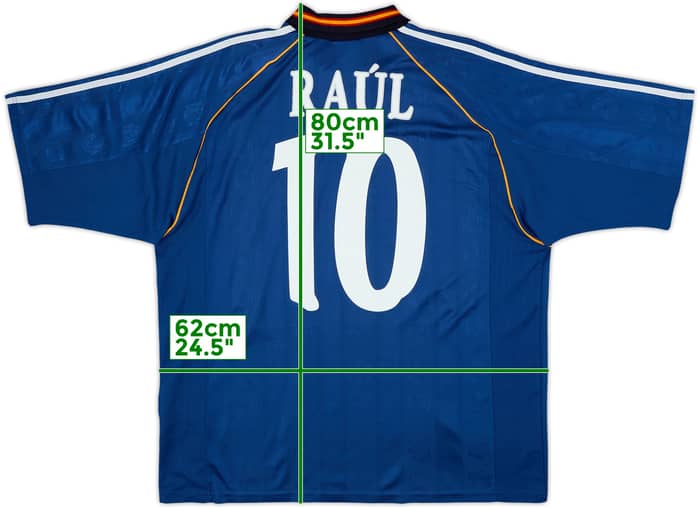 1999-00 Spain Away Shirt Raul #10 - 8/10 - (XL)