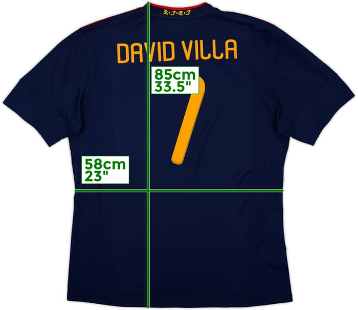 2010-11 Spain Away Shirt David Villa #7 - 8/10 - (XXL)