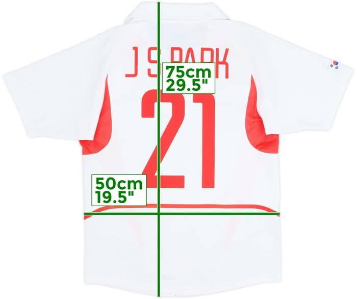 2002-03 South Korea Away Shirt J S Park #21 - 8/10 - (M)