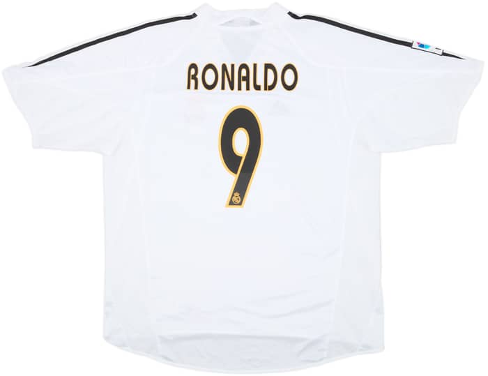 2004-05 Real Madrid Home Shirt Ronaldo #9 - 10/10 - (XL)