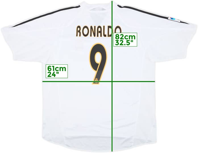 2004-05 Real Madrid Home Shirt Ronaldo #9 - 10/10 - (XL)