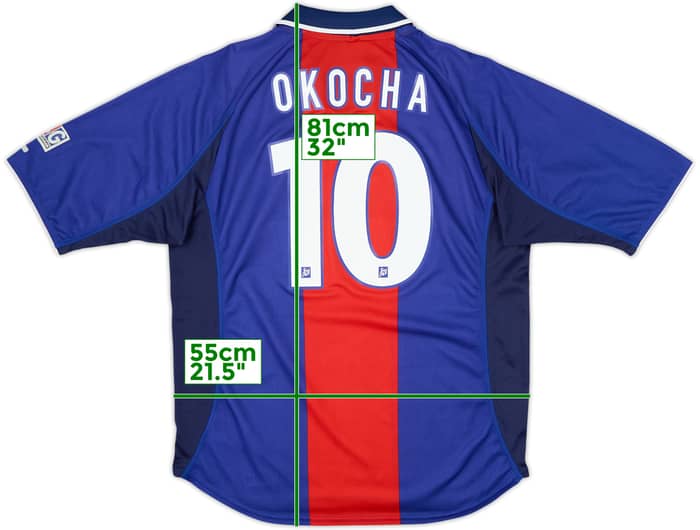2000-01 Paris Saint-Germain Home Shirt Okocha #10 - 8/10 - (L)