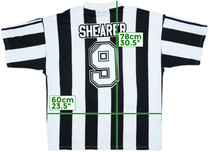1995-97 Newcastle Home Shirt Shearer #9 - 8/10 - (XXL)